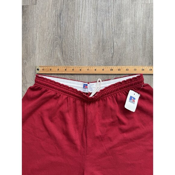 Vintage 90's Russell Athletic Sports Shorts Red Large Deadstock USA Made Rare - Picture 8 of 11